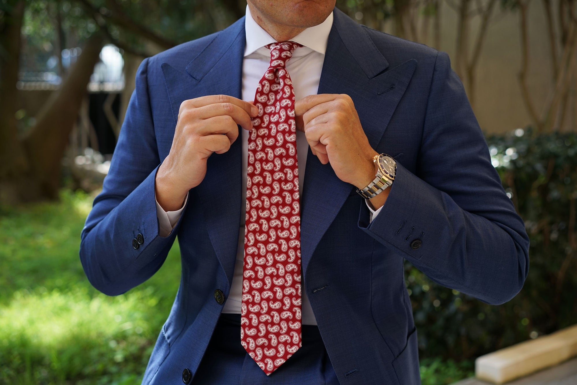 Danielre Red Paisley Necktie