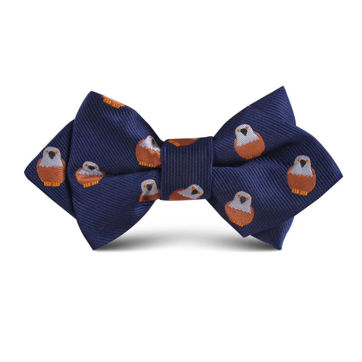 Brown Pigeon Bird Kids Diamond Bow Tie