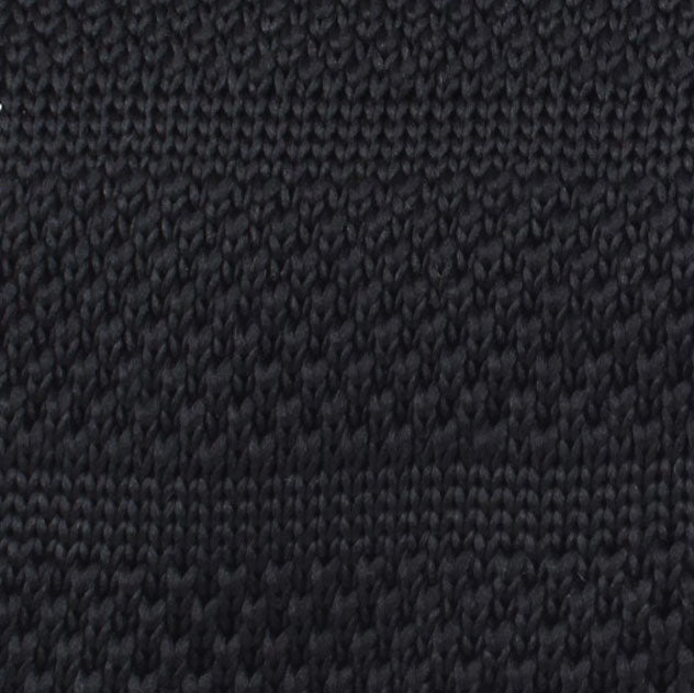 Lupo Black Knitted Tie