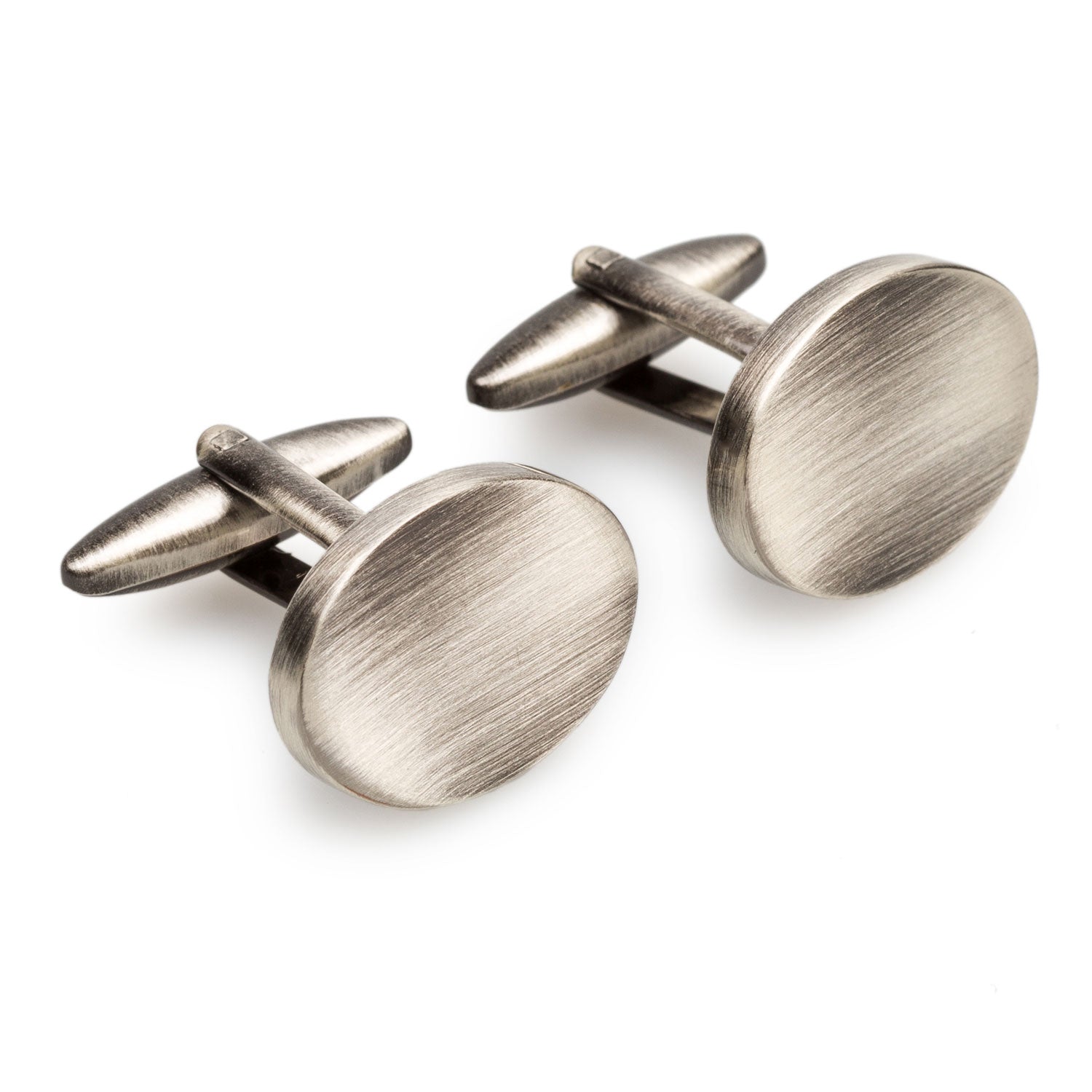 The Oval Antique Silver Cufflinks