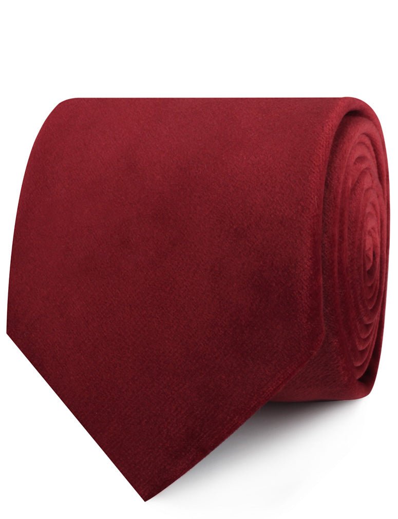 Maroon Velvet Necktie