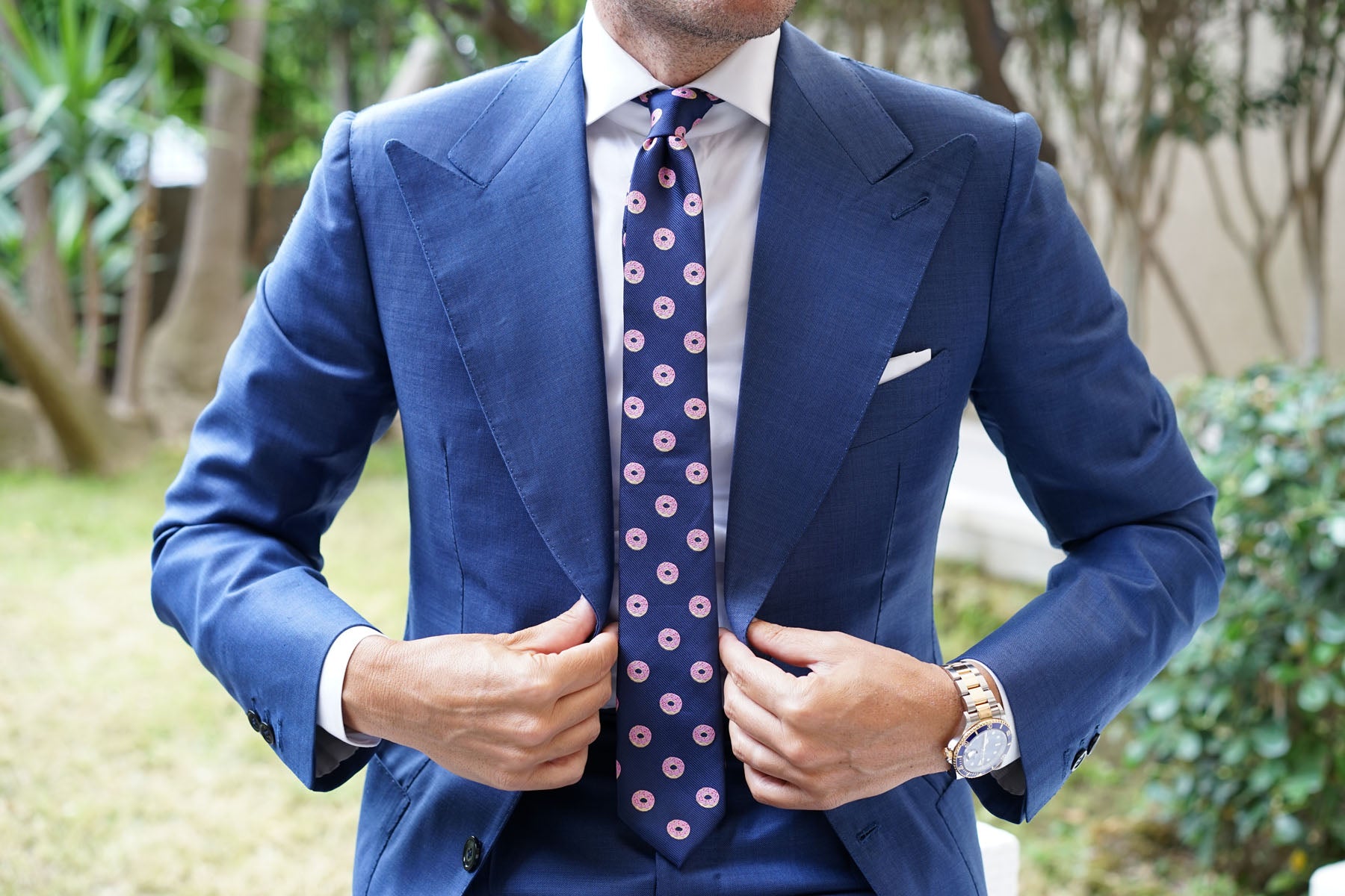 Pink Donuts Skinny Tie