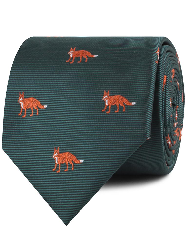 Culpeo Fox Dark Green Necktie