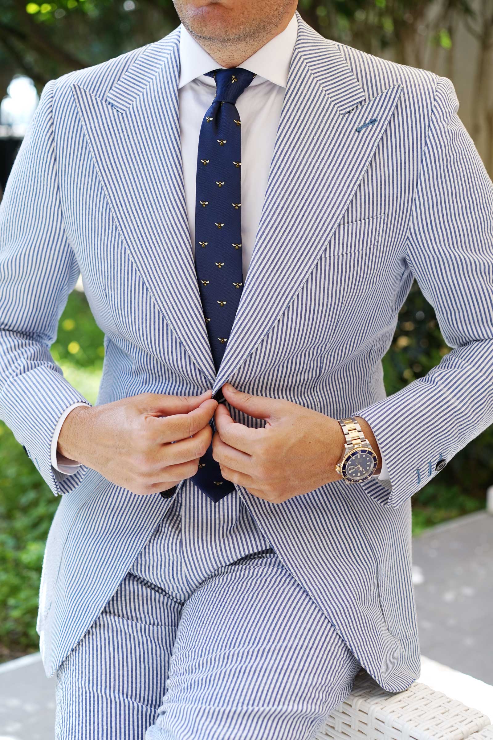 Bumble Bee Skinny Tie