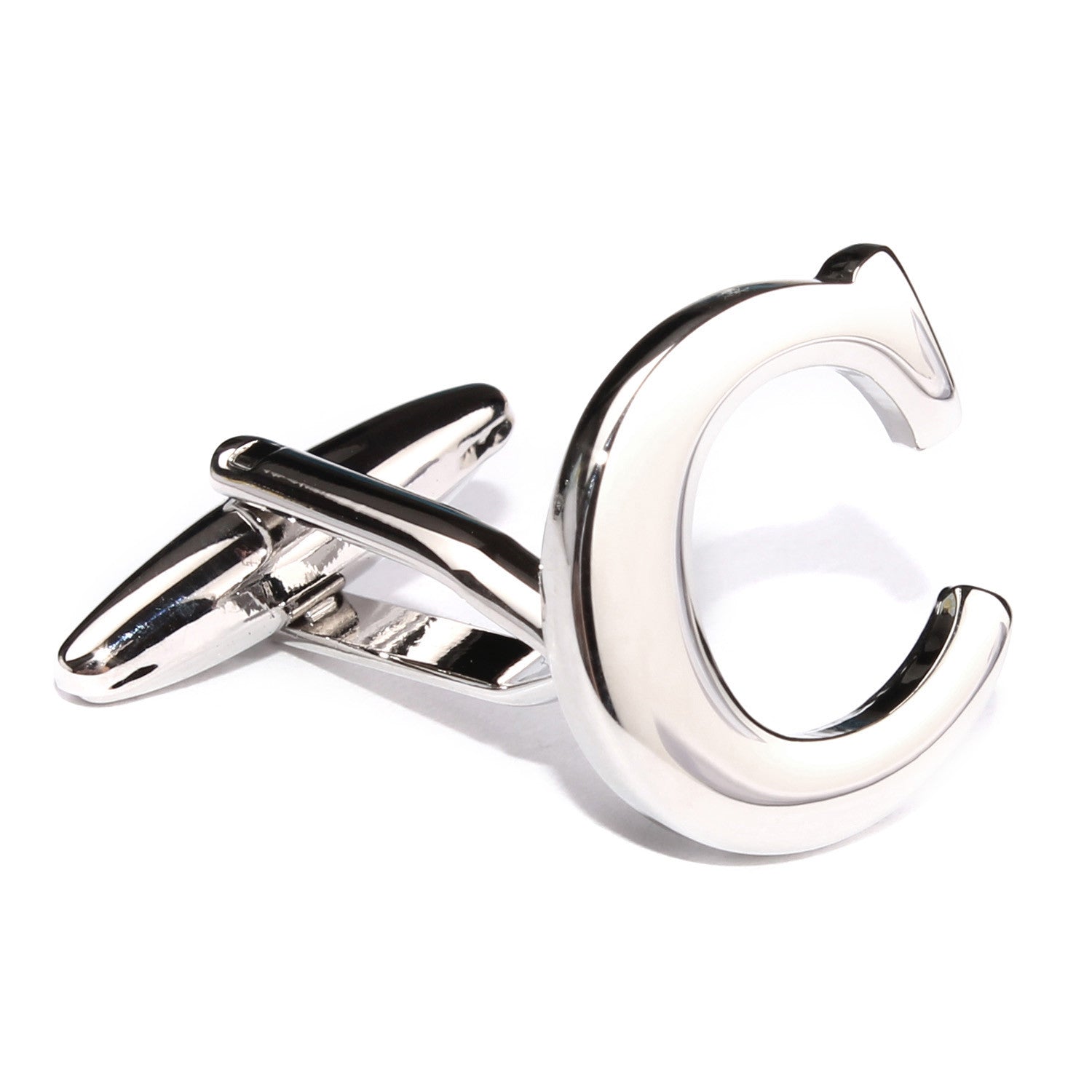 Letter C Silver Cufflinks