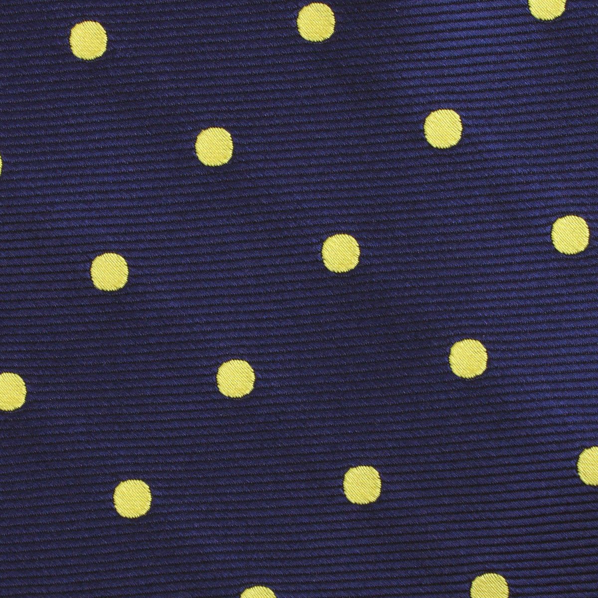 Navy on Large Yellow Dots Kids Diamond Bow Tie