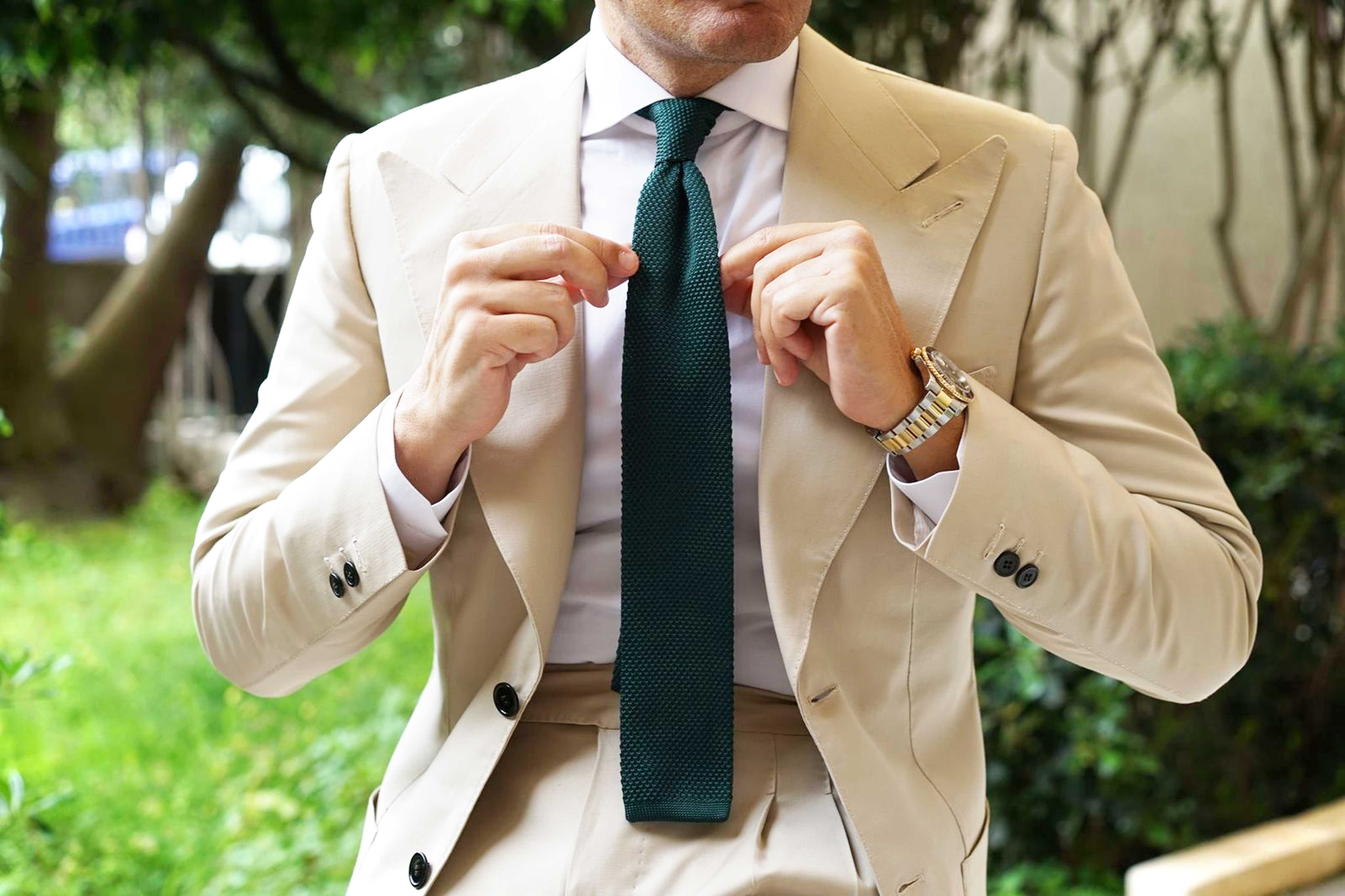 Forest Green Knitted Tie