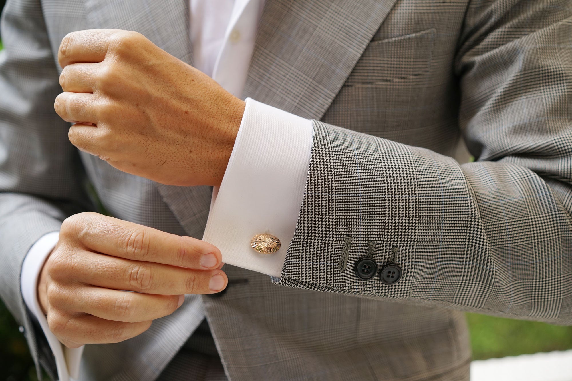 James Watt Rose Gold Cufflinks