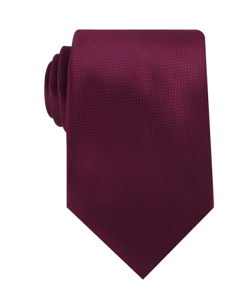 Burgundy Basket Weave Necktie