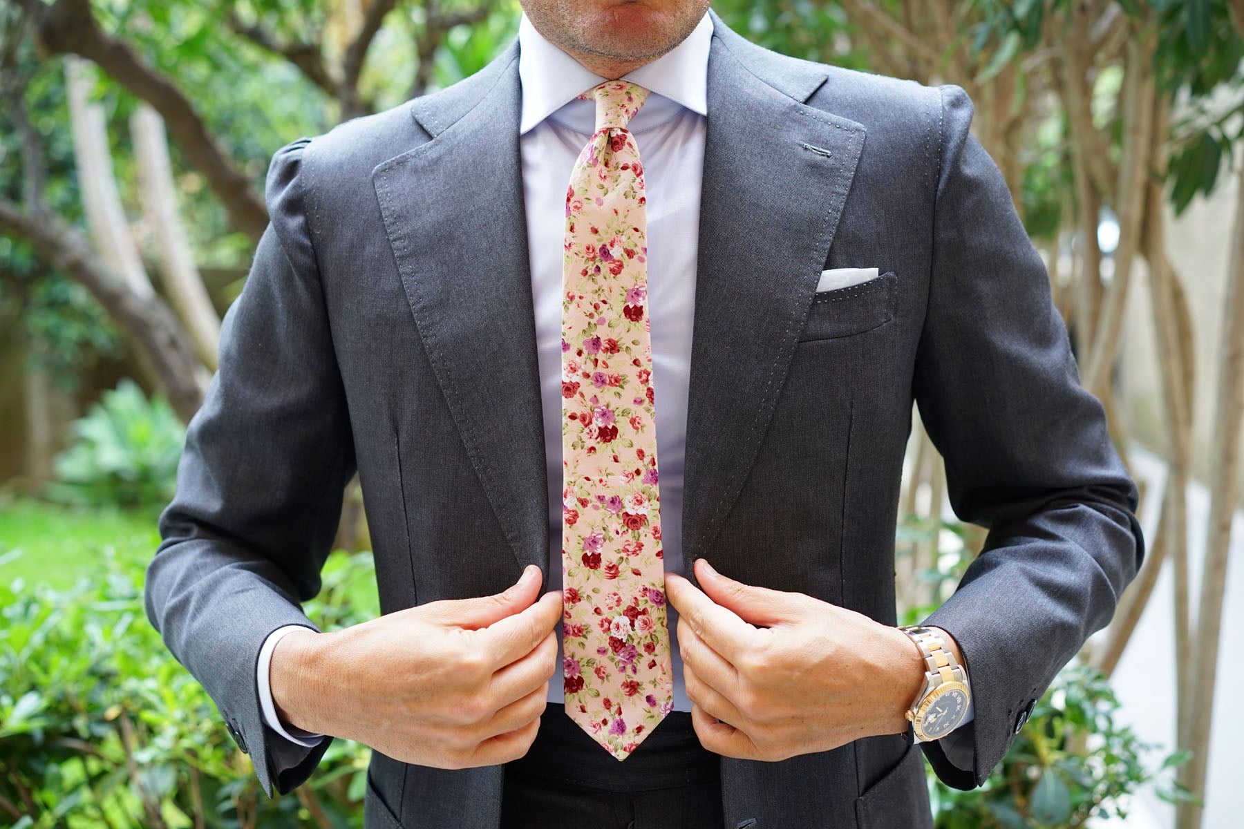 Les lysées Floral Skinny Tie