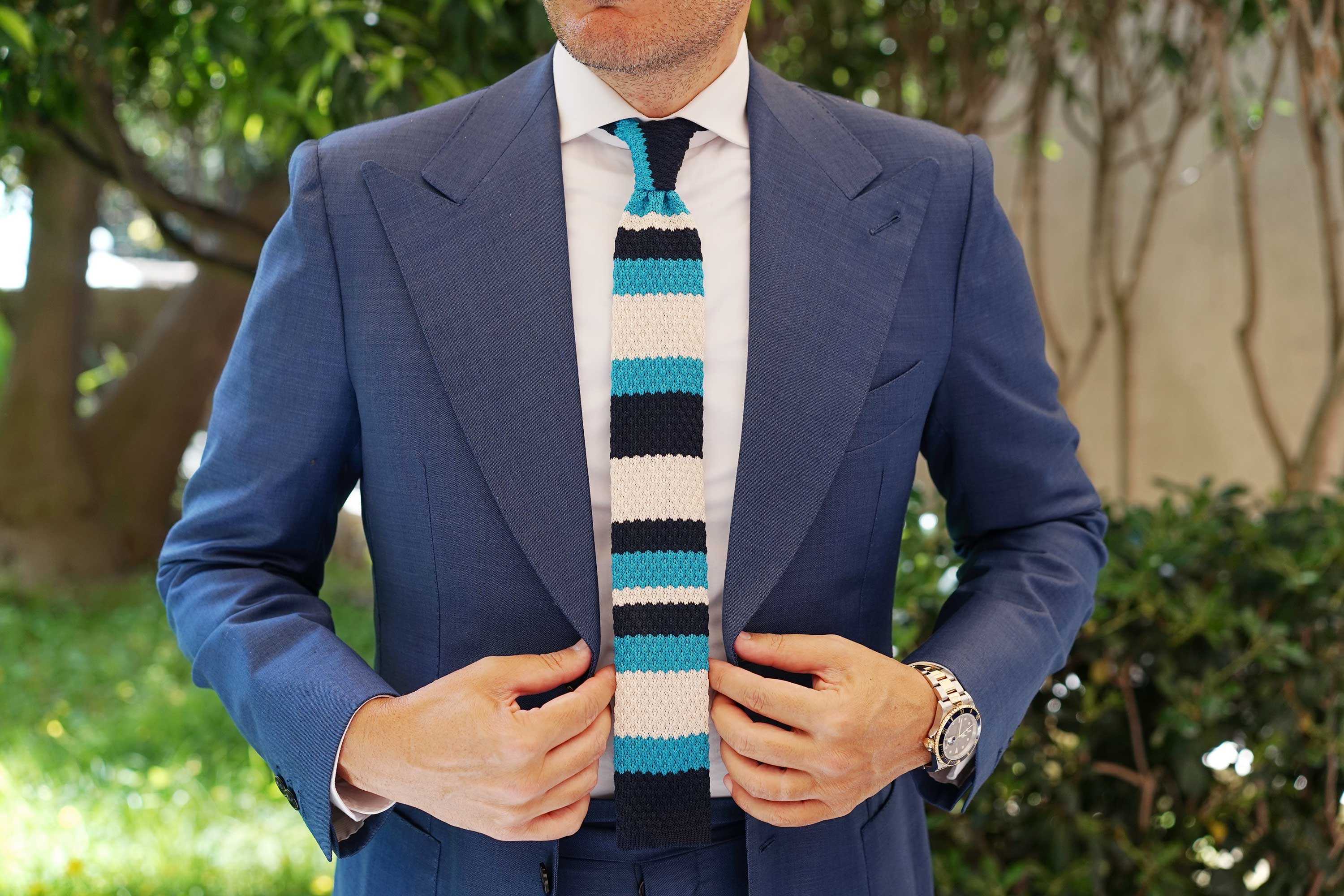 Sinatra Blue Knitted Tie