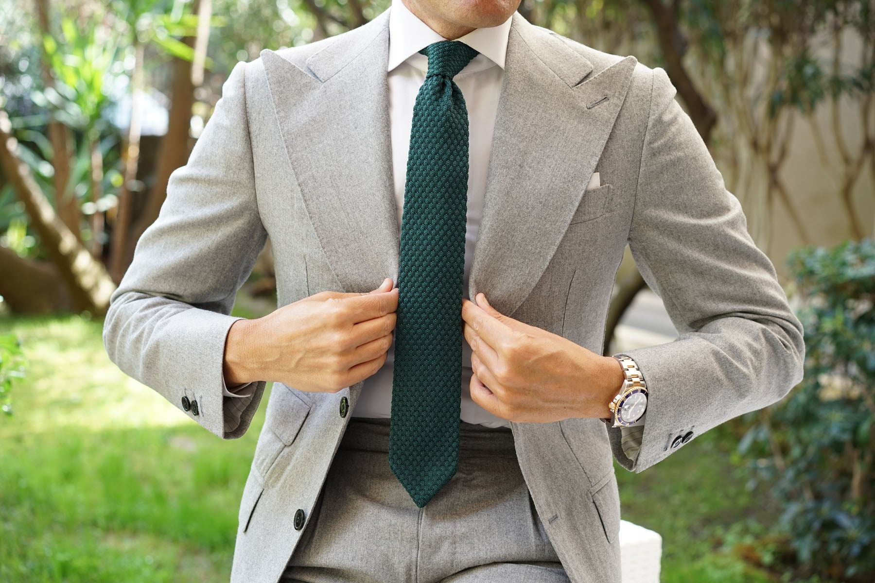 Eutony Green Knitted Tie