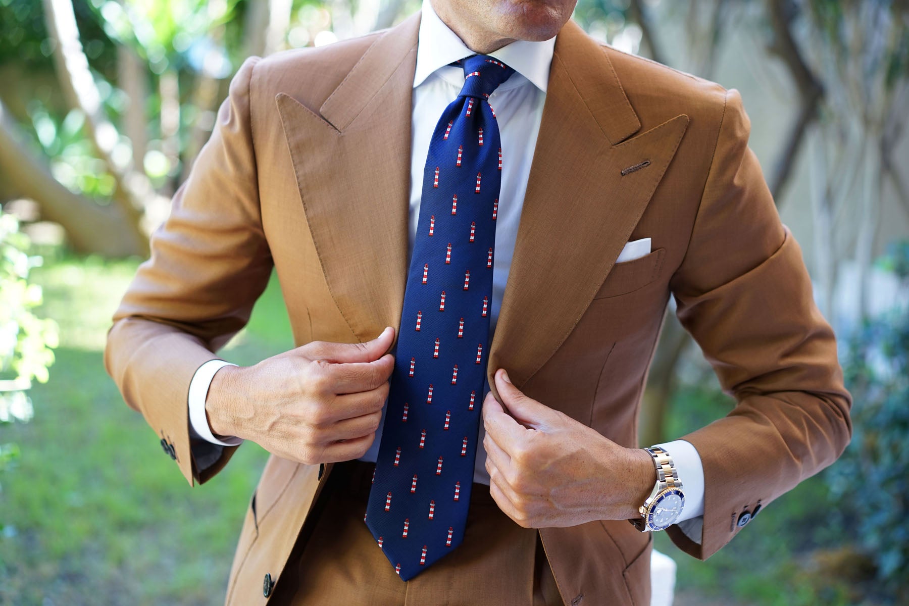 Nautical Lighthouse Tie