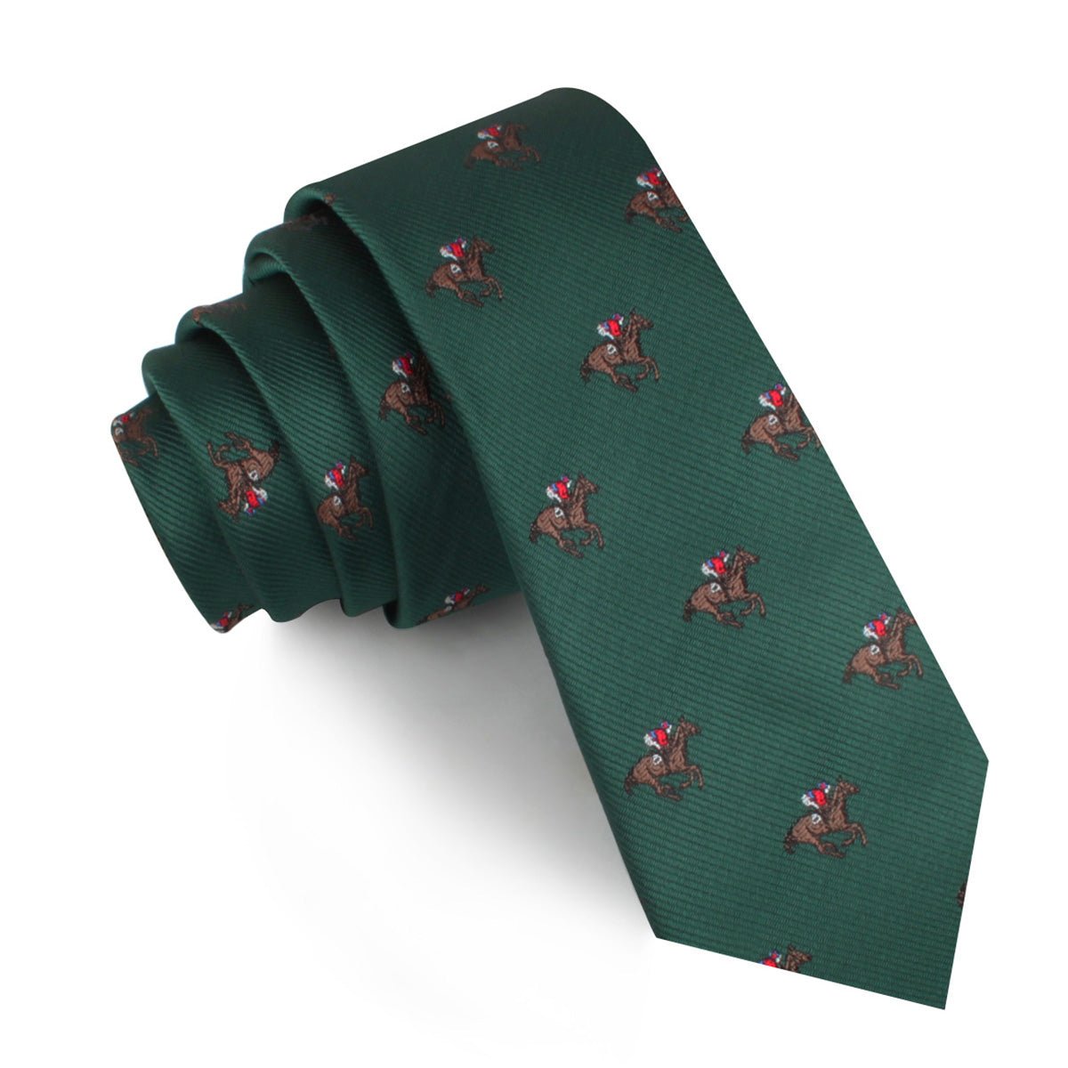 Green Victory Racehorse Skinny Tie