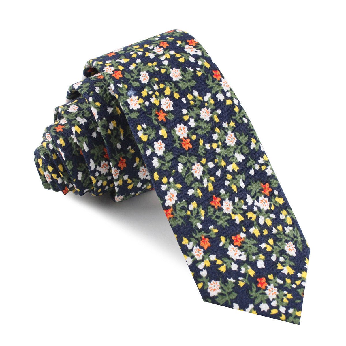 Anemone Floral Skinny Tie