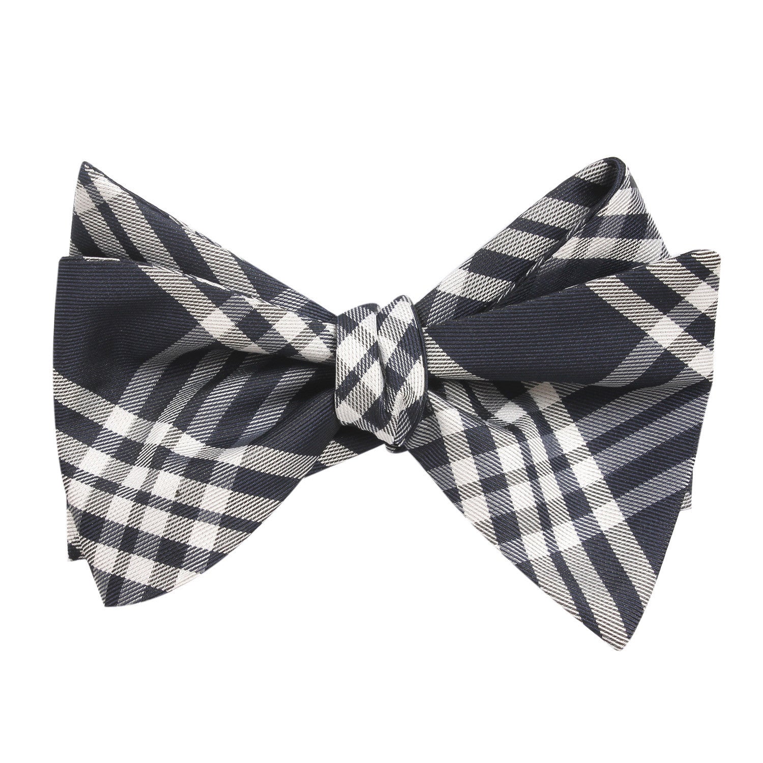 Midnight Blue with White Stripes Self Tie Bow Tie