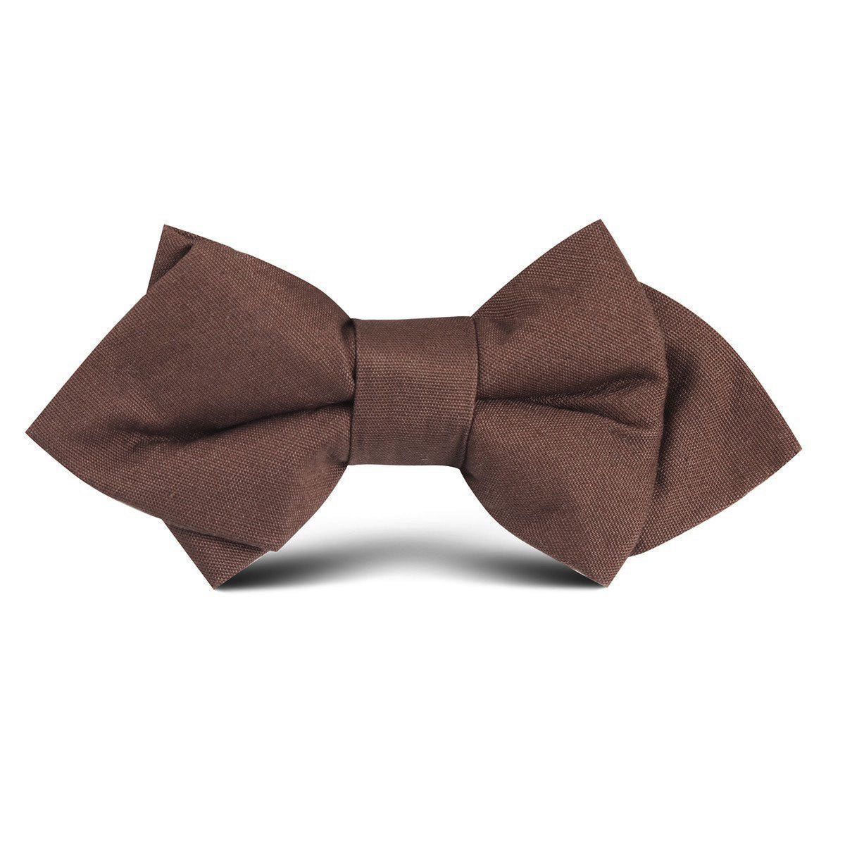 Brown Cotton Kids Diamond Bow Tie