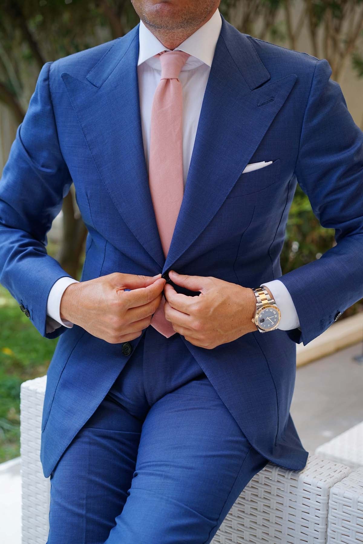 Dusty Rose Pink Skinny Tie