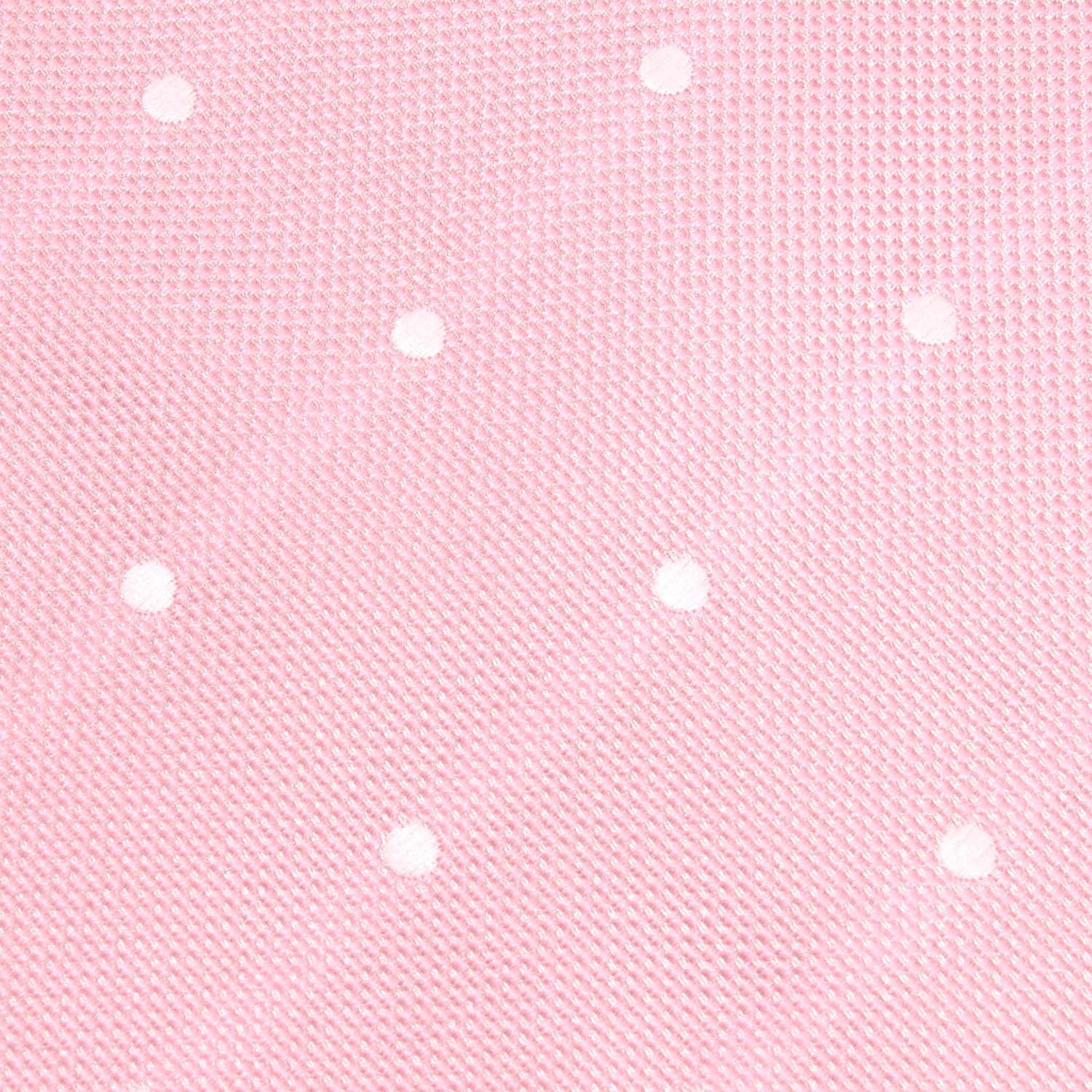 Baby Pink with White Polka Dots Self Tie Diamond Tip Bow Tie