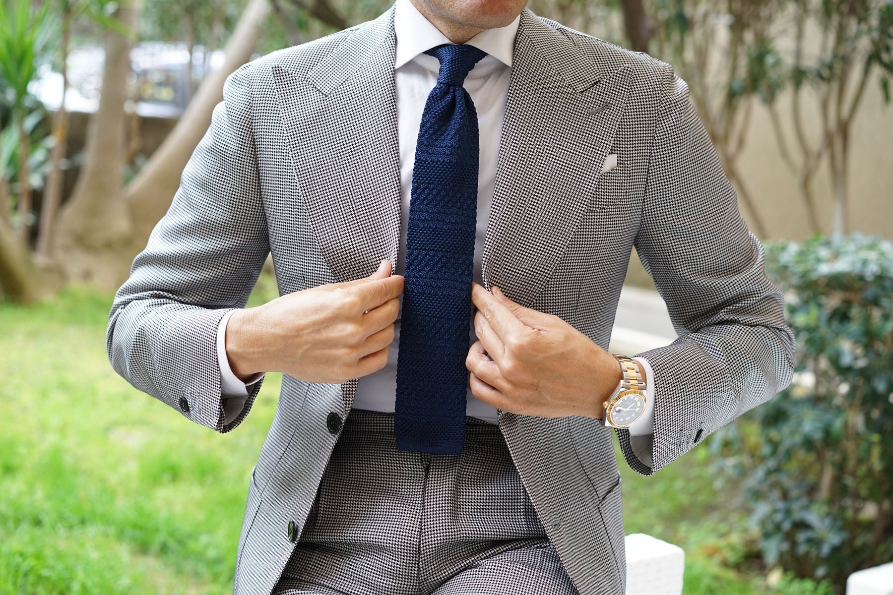 Prussian Navy Blue Knitted Tie