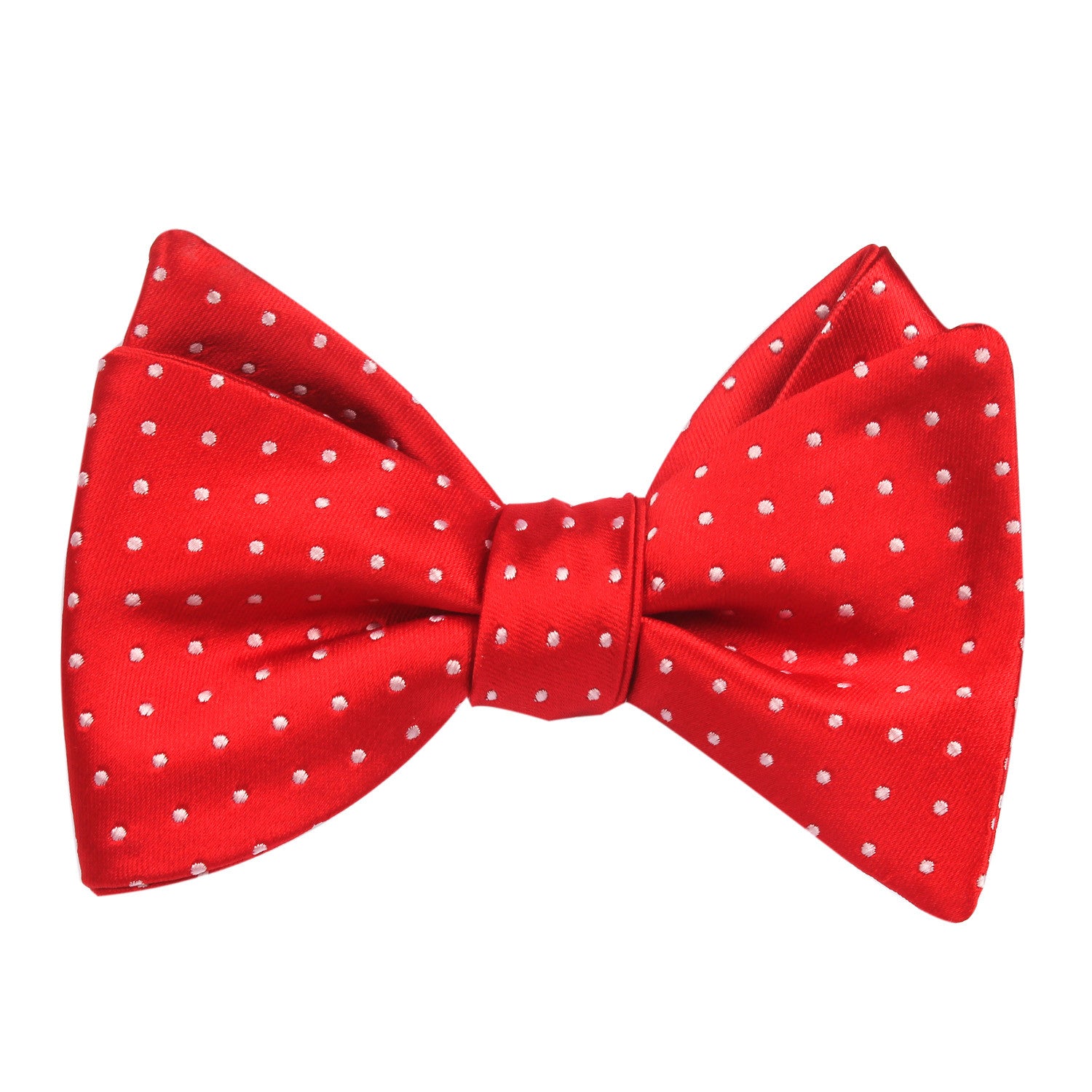 Red Bow Tie Untied with White Polka Dots