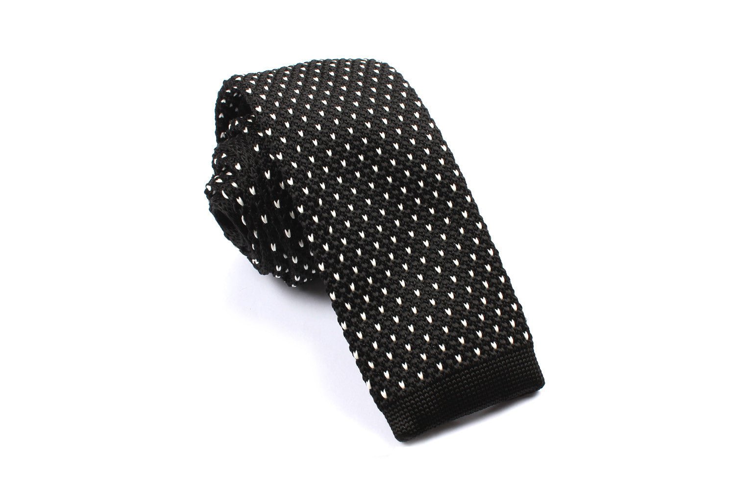 Black & White Pattern Knitted Tie