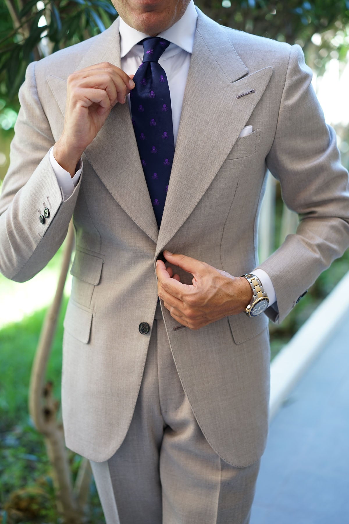 Purple Octopus Tie