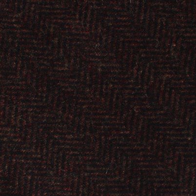 Coffee Herringbone Coarse Wool Pocket Square