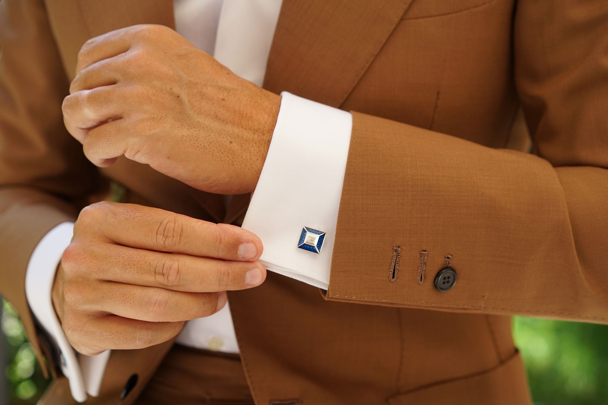 Richard III Blue and Silver Square Cufflinks