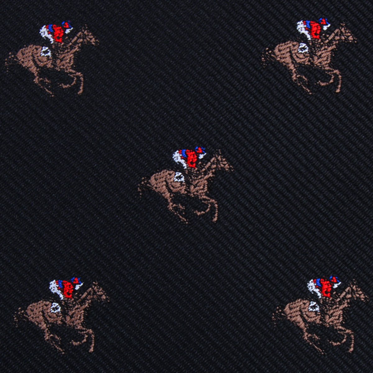 Black Melbourne Race Horse Tie