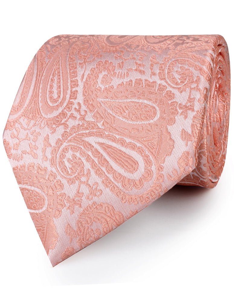 Peach Paisley Necktie