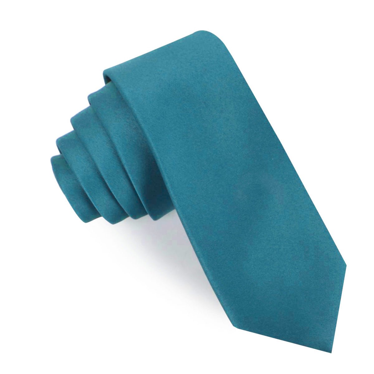 Oasis Teal Satin Skinny Tie