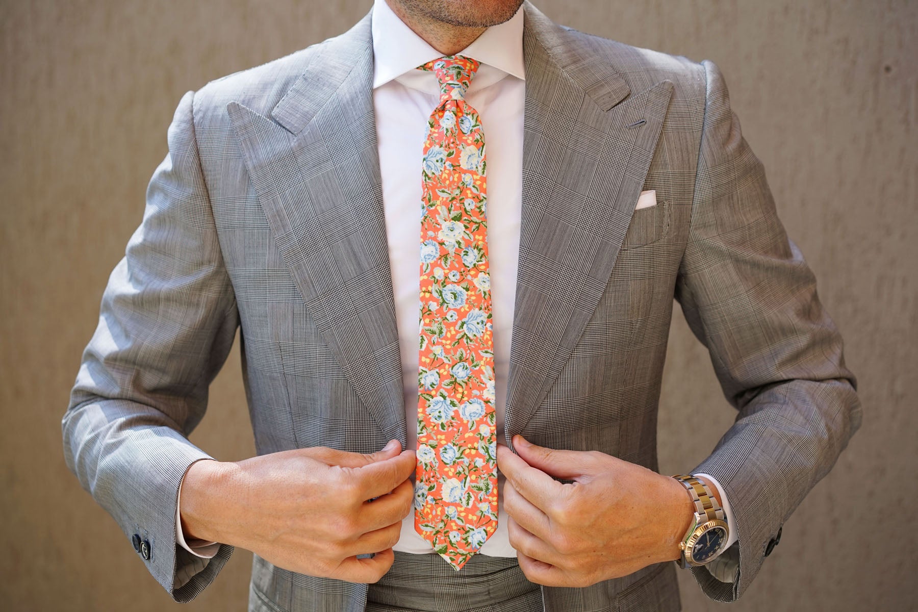 Cayman Island Floral Skinny Tie