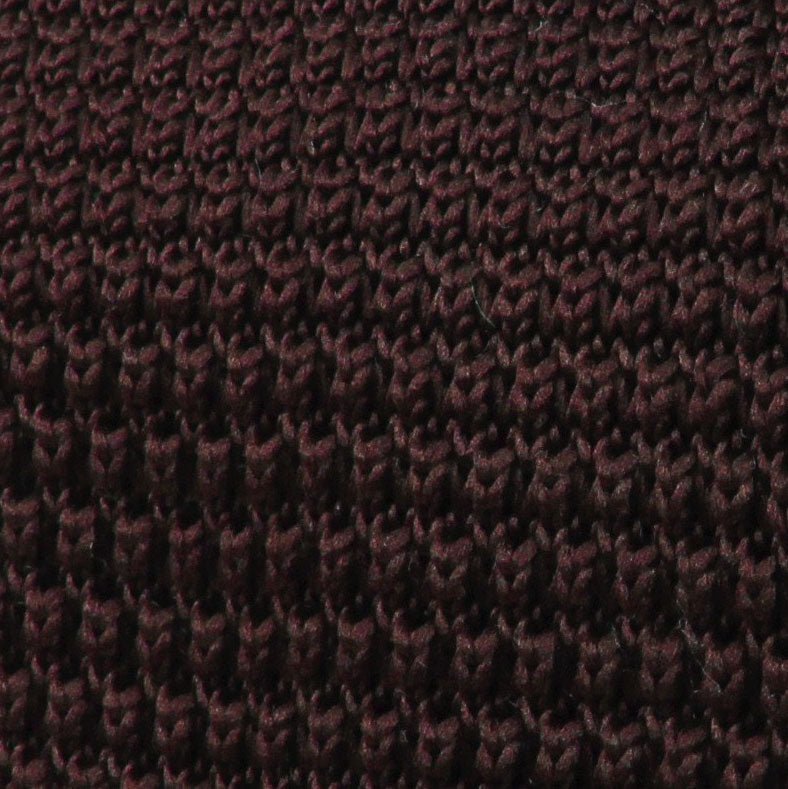 Brown Pointed Knitted Tie