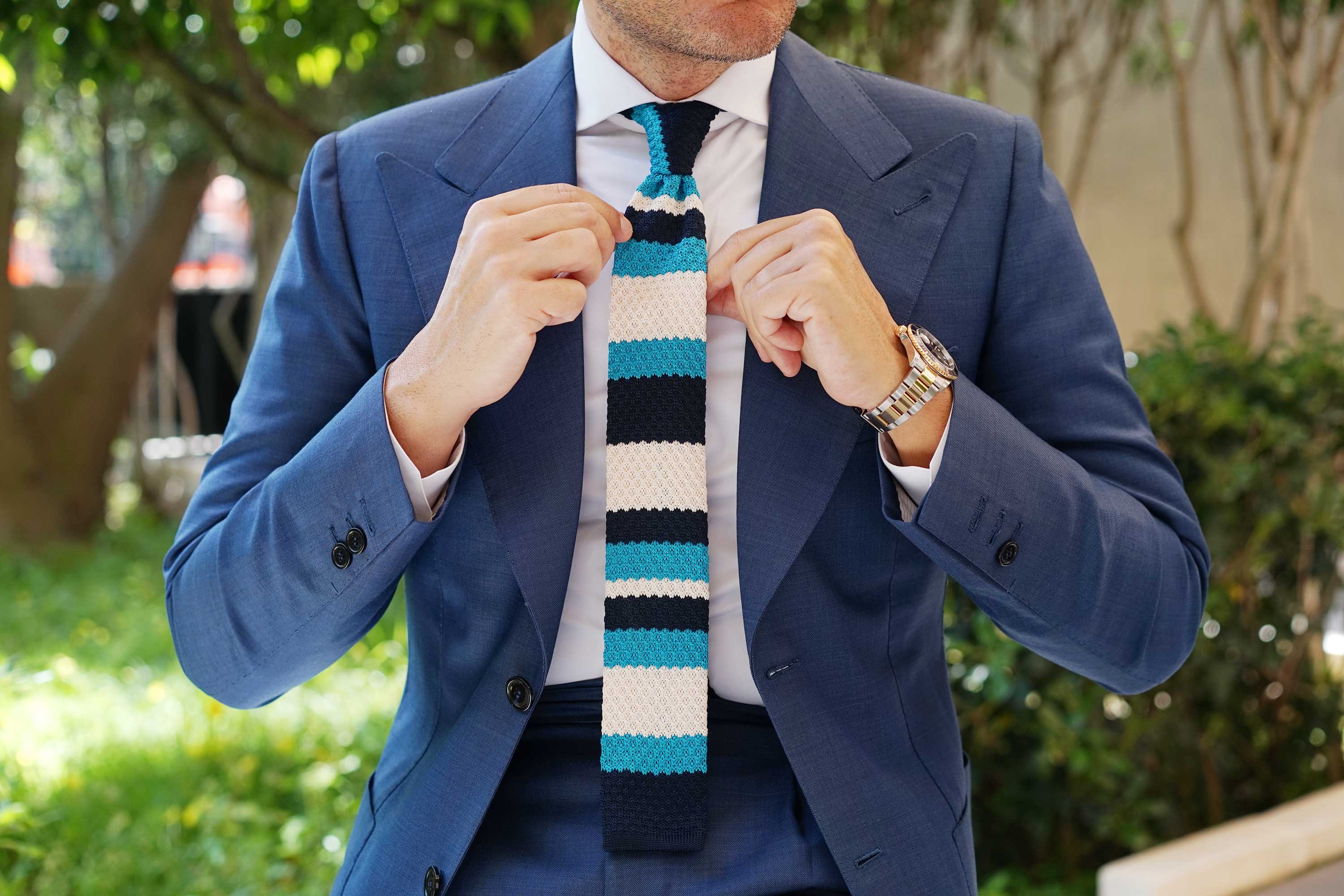 Sinatra Blue Knitted Tie