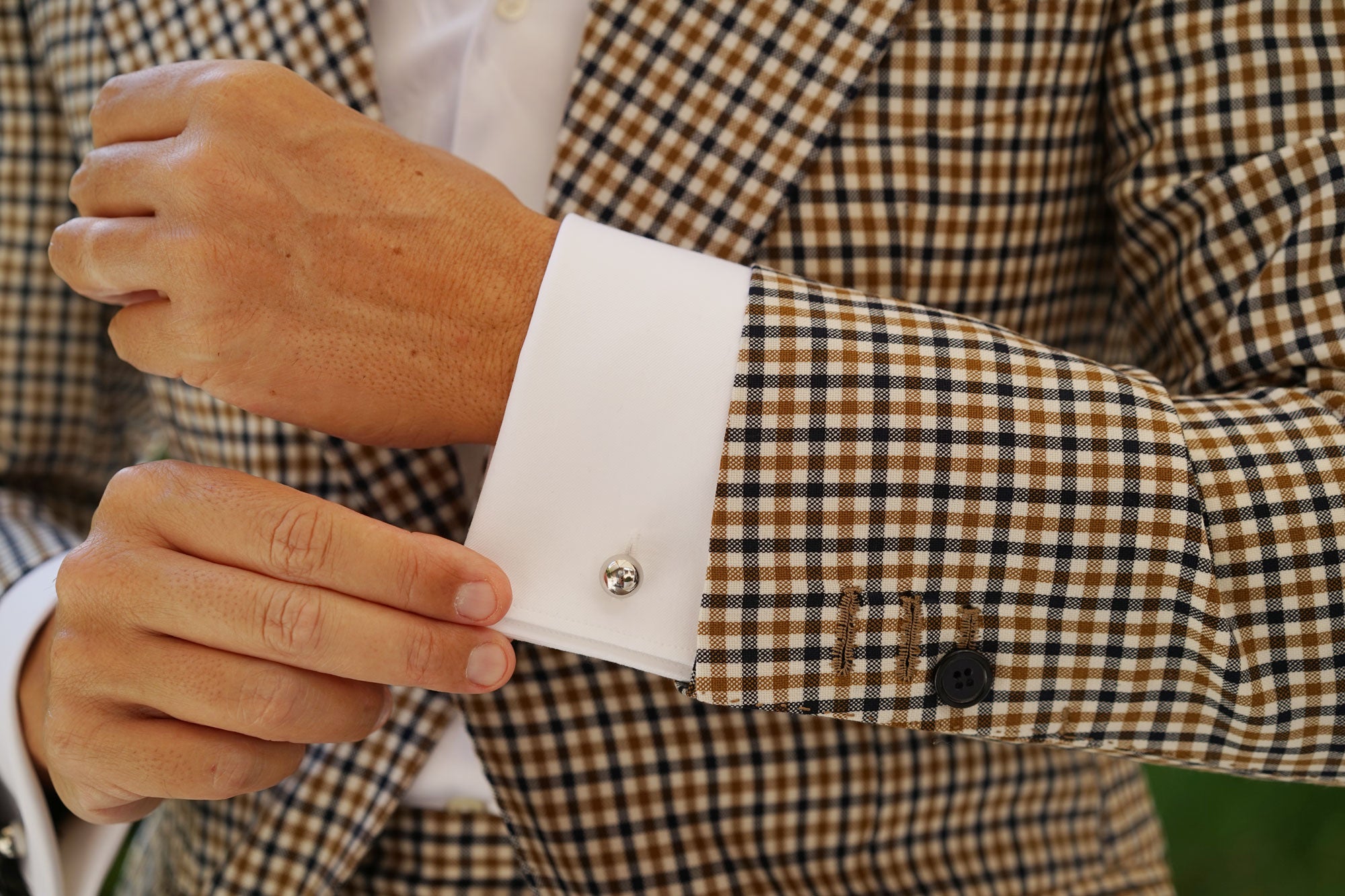 Sphere Silver Cufflinks