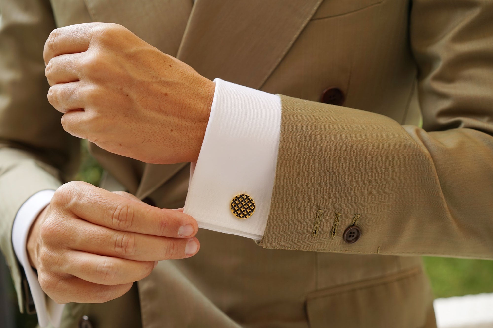 Gold Four Point Star Cufflinks