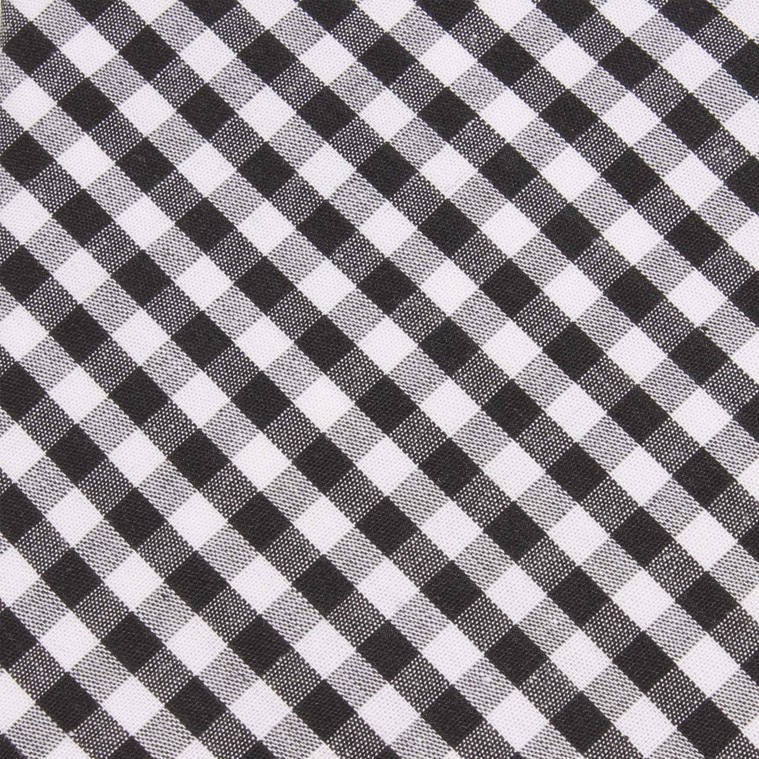 Black and White Gingham Cotton Pocket Square