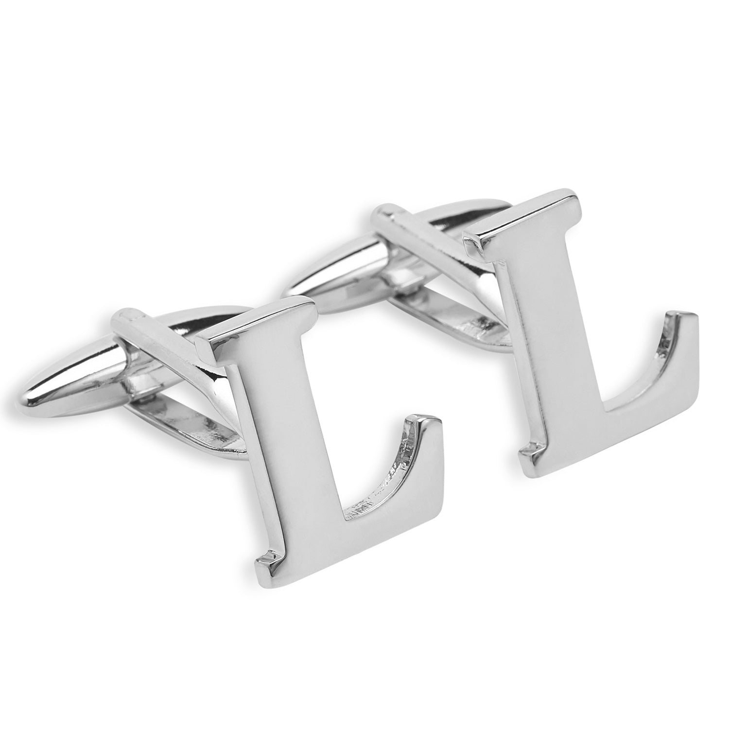 Letter L Silver Cufflinks