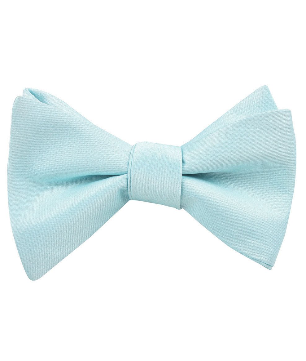 Powder Blue Satin Self Bow Tie