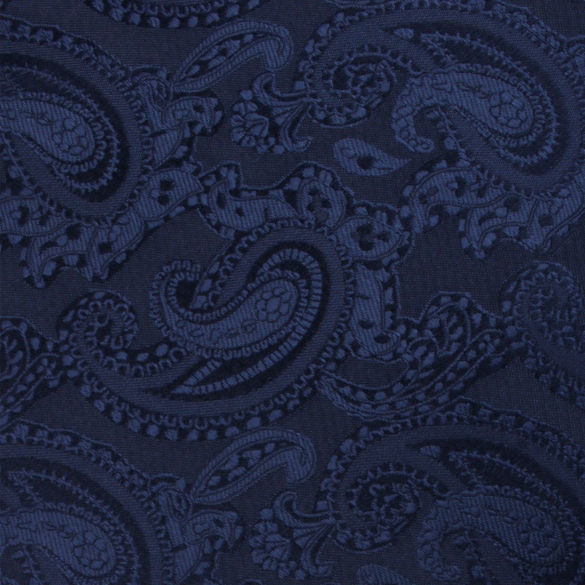 Midnight Navy Paisley Pocket Square