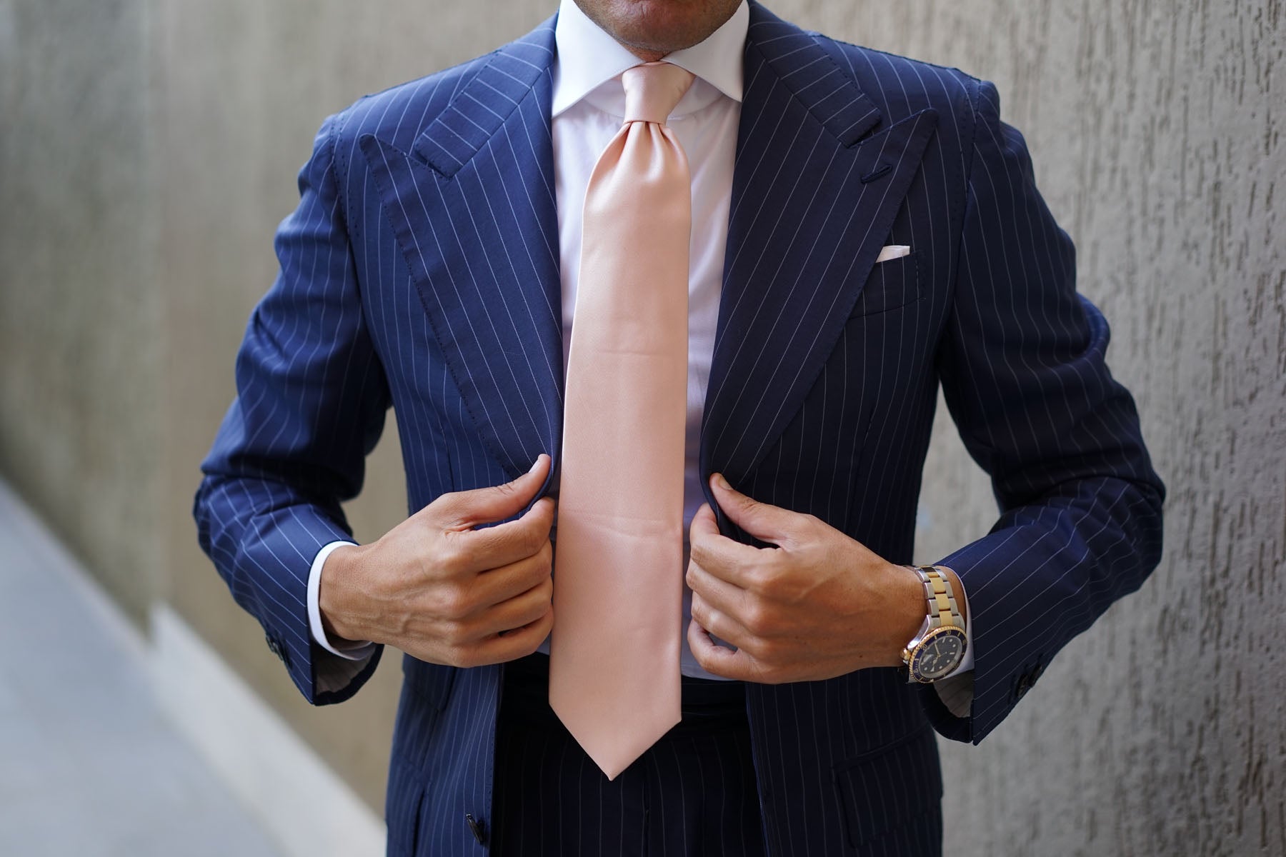 Peach Satin Necktie