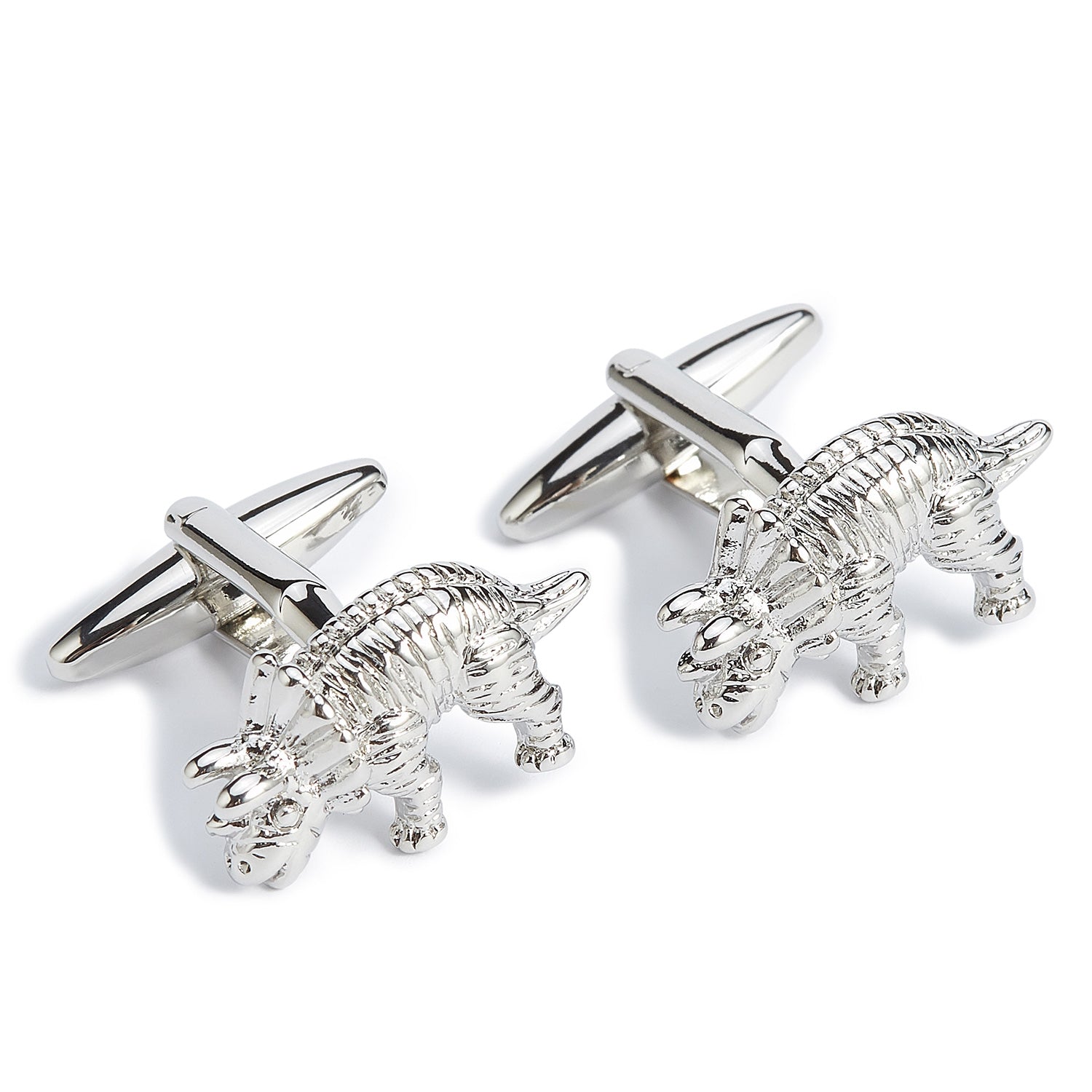 Silver Triceratops Cufflinks