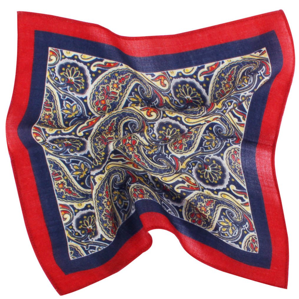 The Little Tramp Paisley Wool Pocket Square