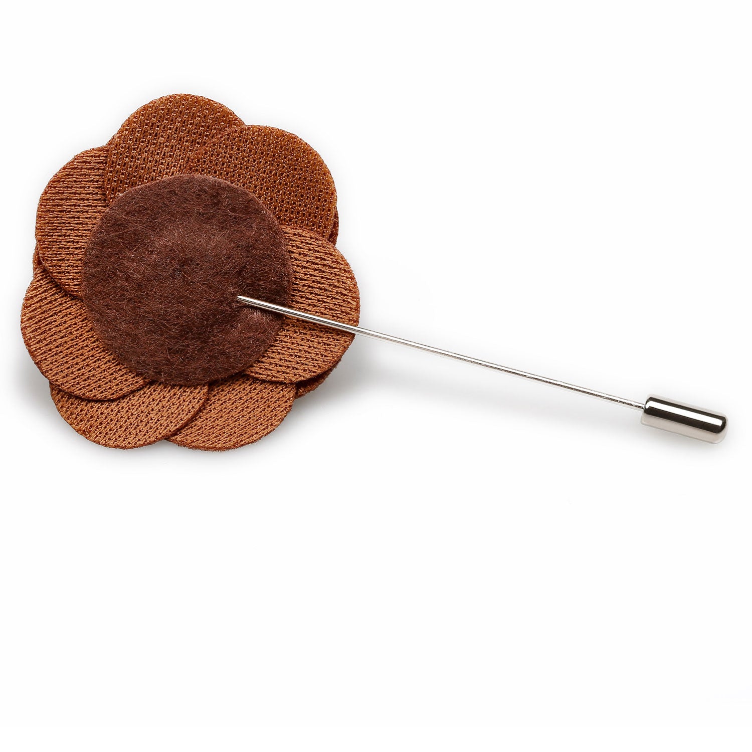 Brown Velvet Lapel Flower