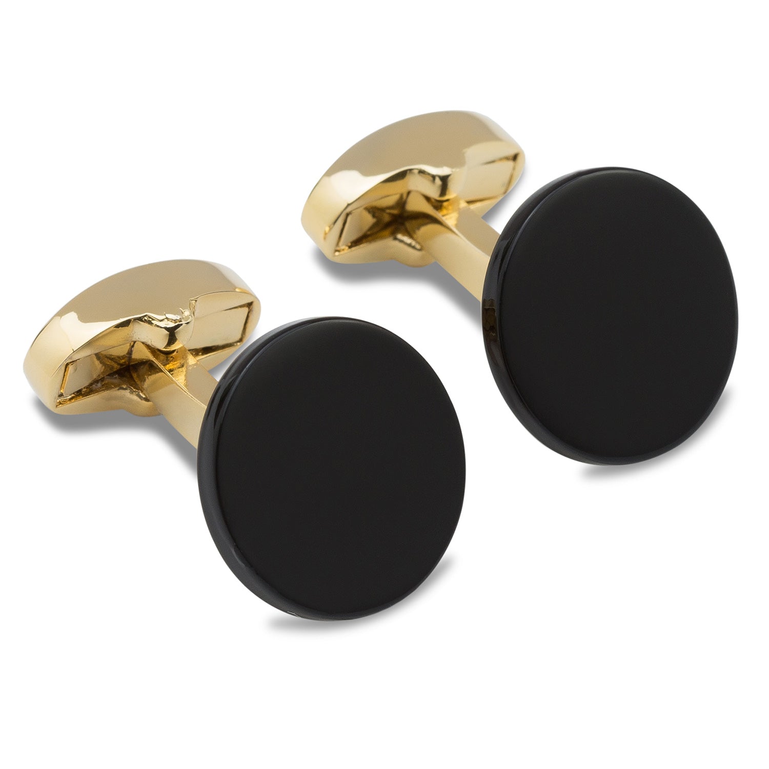 Wiseman Black and Gold Cufflinks