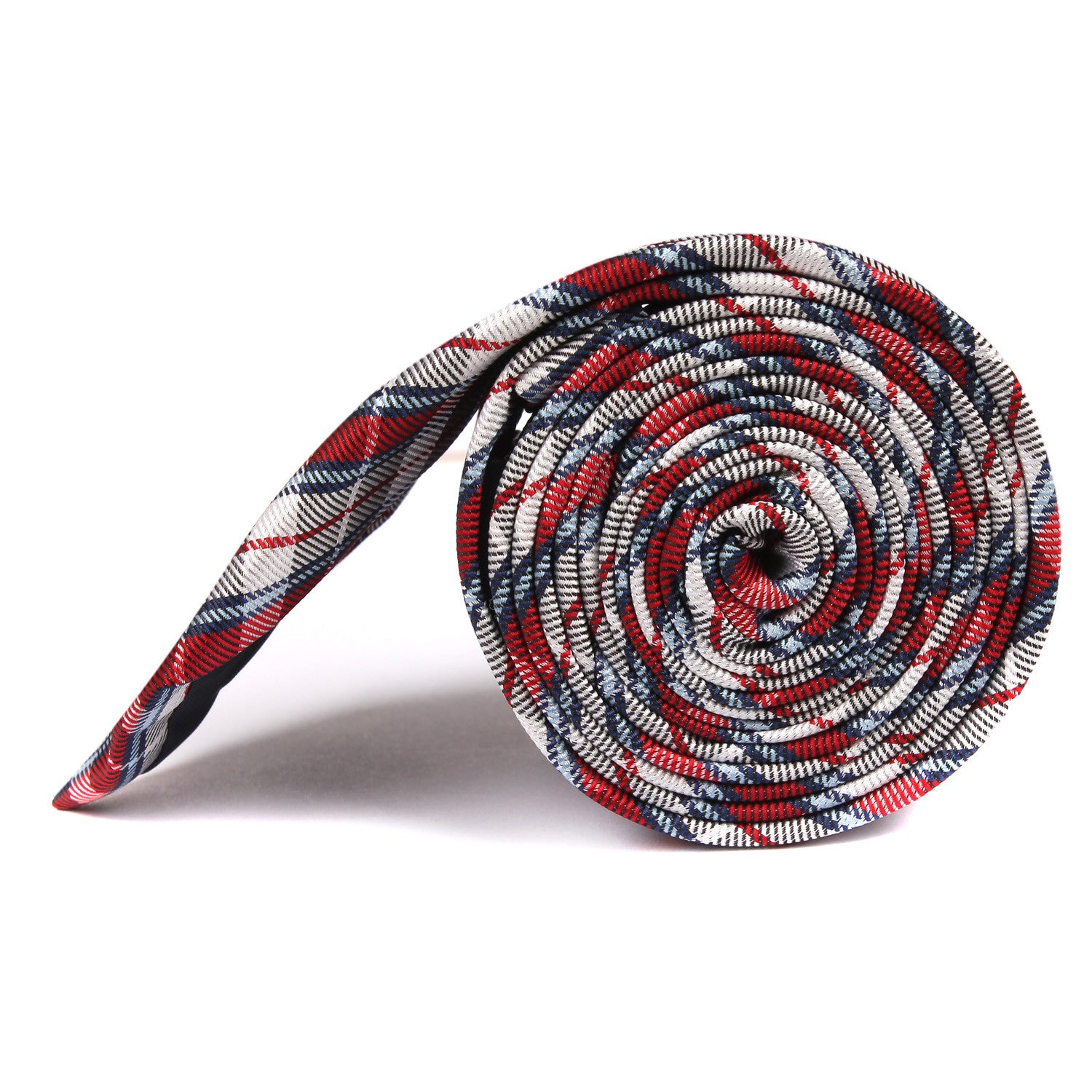 Tango Maroon with Blue Stripes Skinny Tie