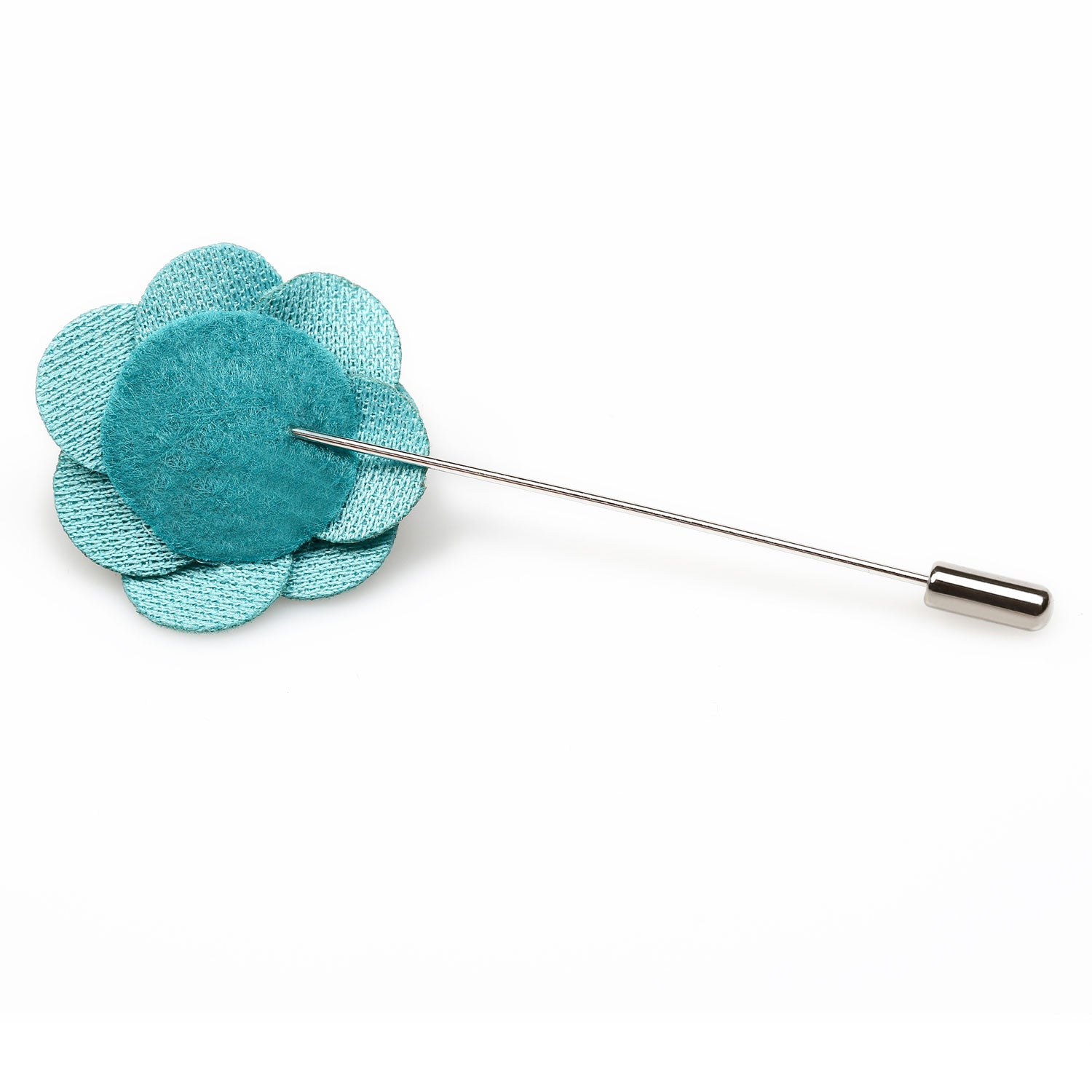 Teal Mini Velvet Lapel Pin