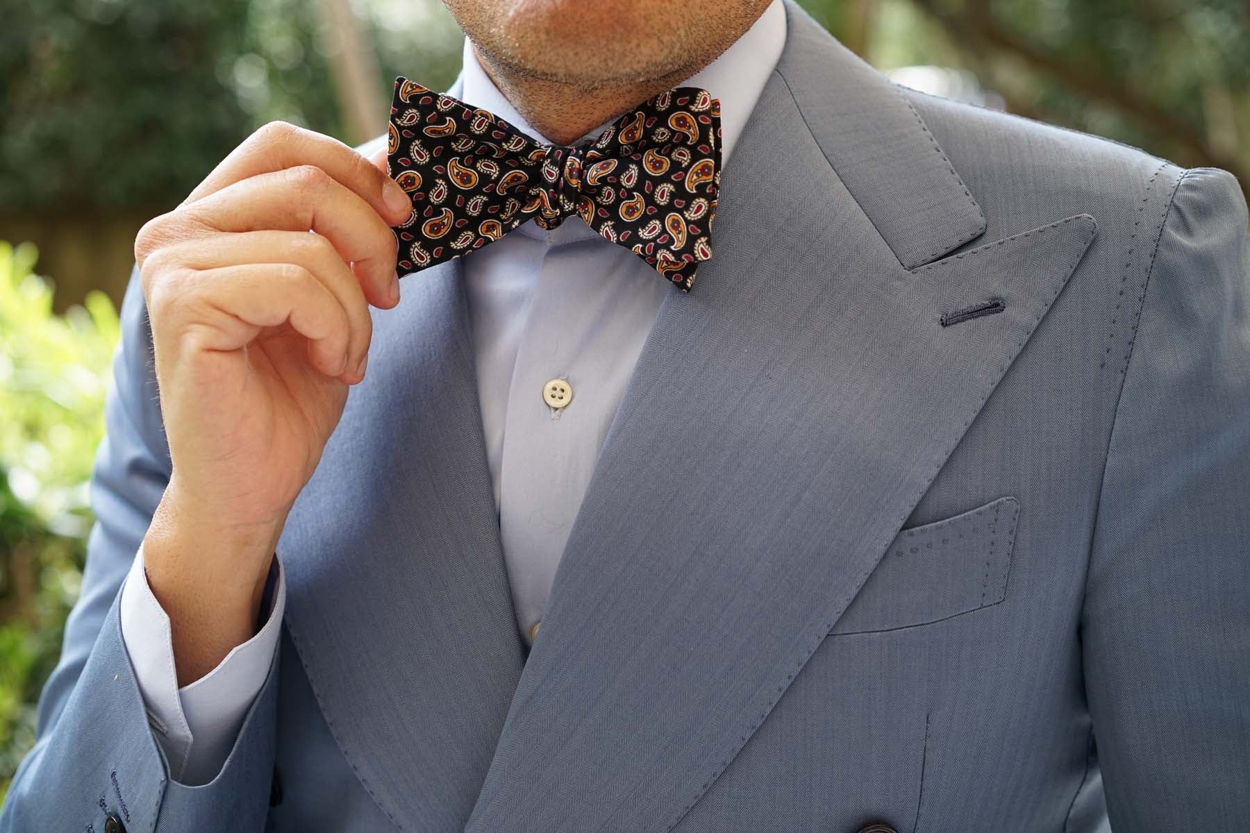 Azerbaijan Paisley Self Bow Tie