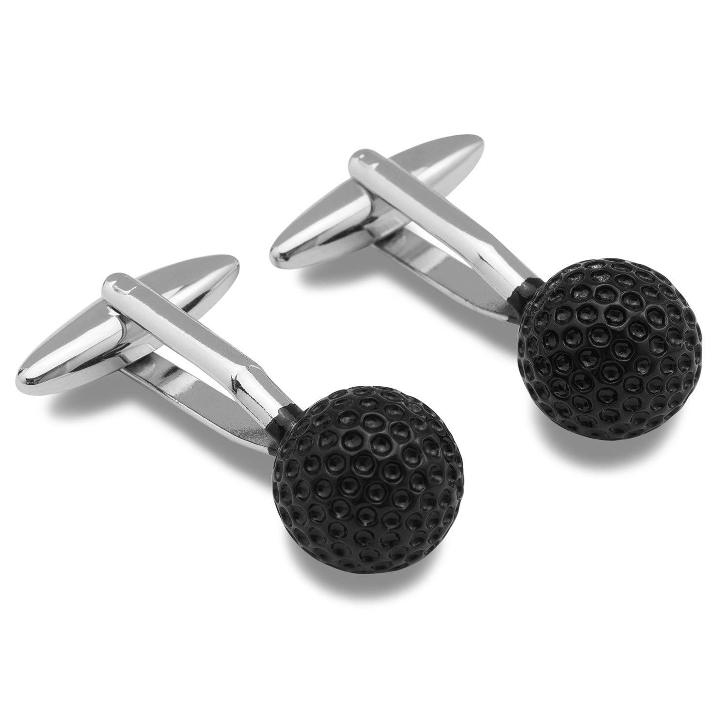 Studded Black Ball Cufflinks